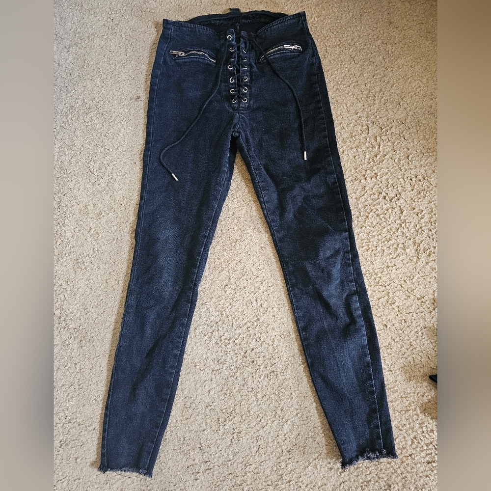 Forever 21 Women's Lace Front Jeans